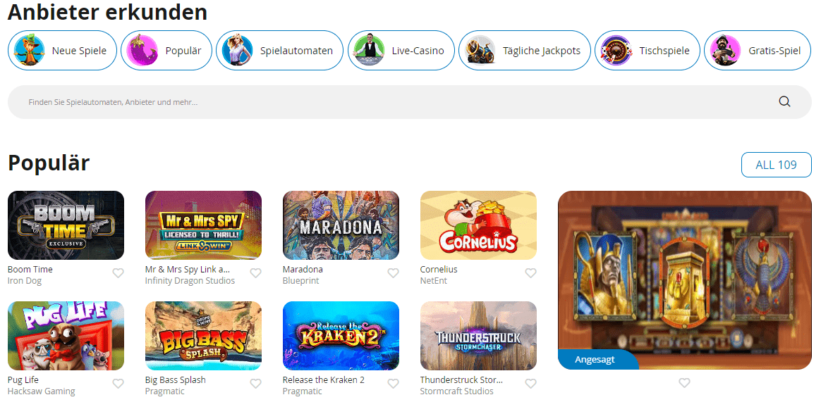 Spielen Sie in den besten Online-Casino Casigo in Deutschland um echtes Geld!