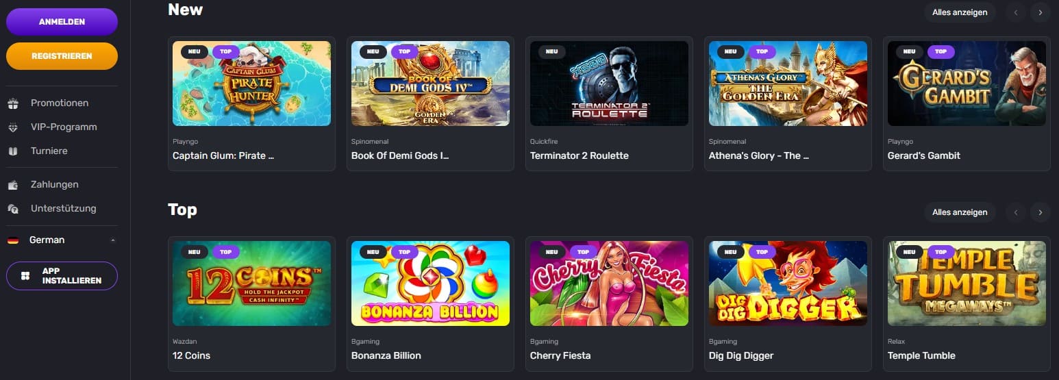 Spielen Sie die besten Spiele in vertrauenswürdigen Online-Casino Voodoo in Deutschland!