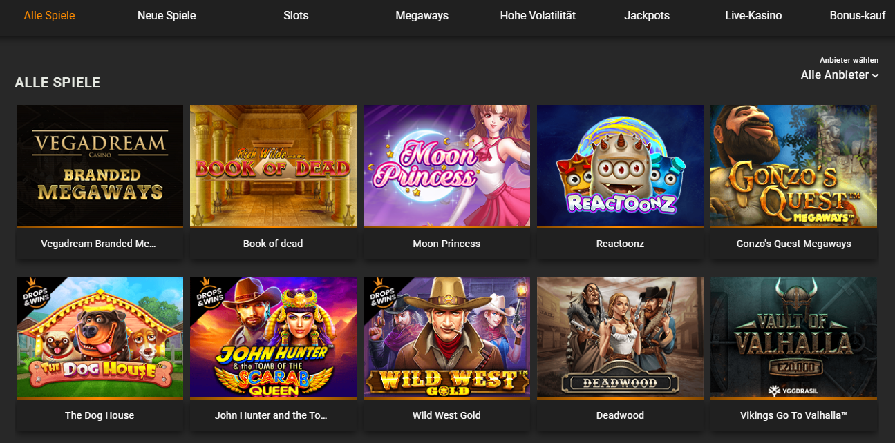 Spielen Sie in den besten VegaDream Online Casinos in Deutschland um echtes Geld!
    